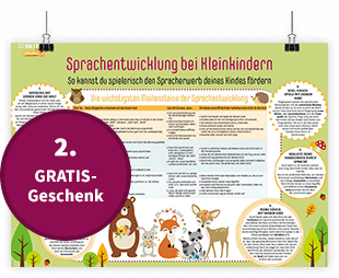 GRATIS-Geschenk Nr. 2: das tolle Poster Sprachentwicklung bei Kleinkindern